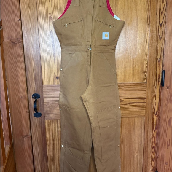 Vintage Carhartt Womens BQW006 Brown Duck Quilt Lined Bib Overalls 6 Reg NWT - Picture 4 of 10